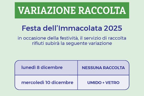 Variazione raccolta rifiuti