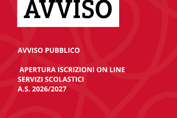 AVVISO: apertura iscrizioni online servizi scolastici a.s. 2026/2027