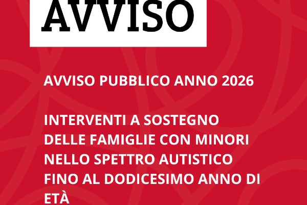 Interventi a sostegno delle famiglie con minori nello spettro autistico fino al dodicesimo anno di età