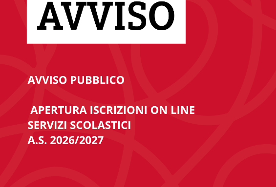 AVVISO: apertura iscrizioni online servizi scolastici a.s. 2026/2027
