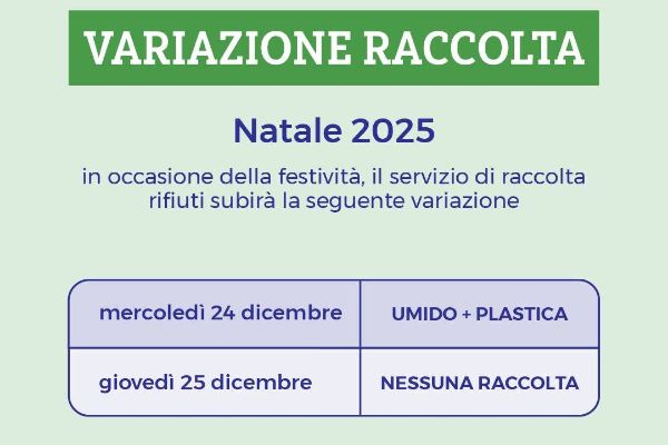 Variazione raccolta rifiuti
