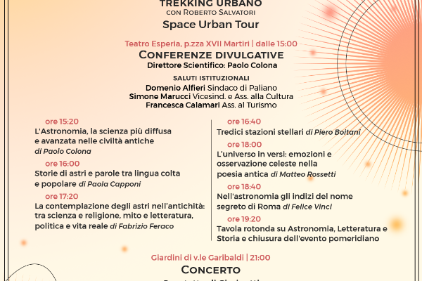 Primo Festival dell’Astronomia 