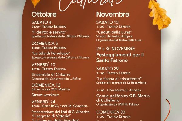 È arrivato l'Autunno Culturale