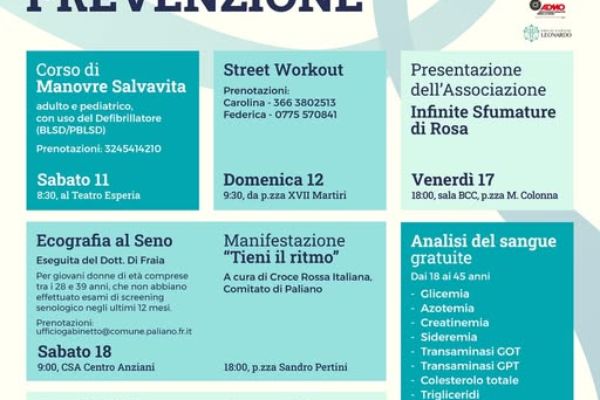 Ottobre è il mese della prevenzione