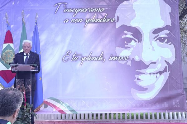 Il Presidente della Repubblica Sergio Mattarella alla commemorazione del quinto anniversario della morte di Willy