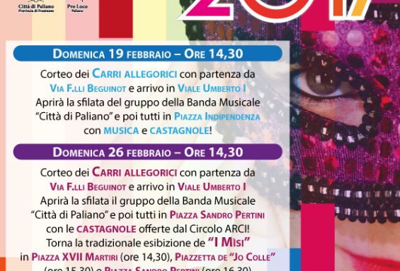Carnevale 2017: sale l'attesa!
