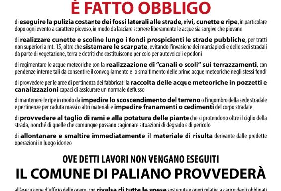 Pulizia strade, fossi , cunette e ripi