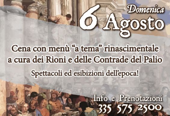 "Serata rinascimentale": il 6 agosto la terza edizione