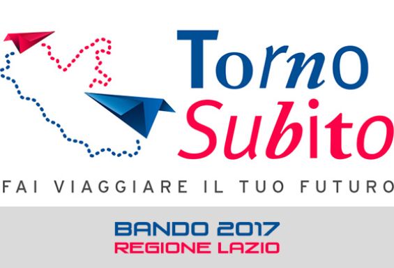 "Torno Subito": online il bando 2017