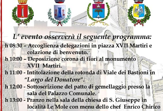 Paliano, Fumone, Pontinia, Sermoneta: le AVIS pronte al gemellaggio