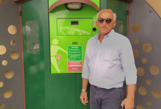 L'eco-compattatore finalmente in funzione