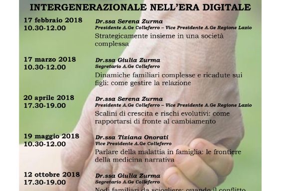 Secondo appuntamento sul dialogo intergenerazionale