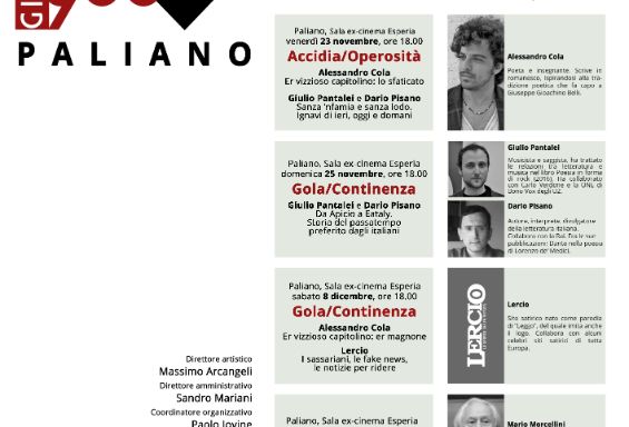 23 e 25 novembre: Festival  dei vizi e delle virtù.