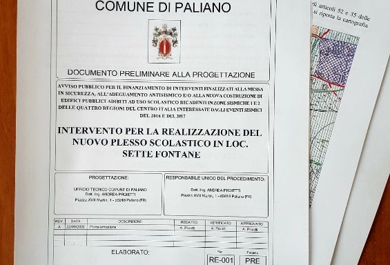 Nuovo plesso scolastico: nascerà a ridosso del campo sportivo comunale