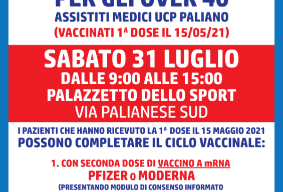 VAX DAY: Richiamo OVER 40