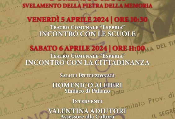 Commemorazione del martire partigiano Domenico Ricci