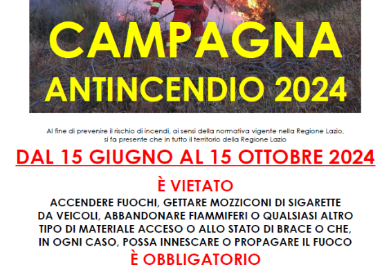 Campagna antincendio 2024
