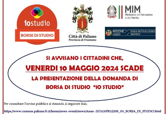 Borse di studio "Io studio"