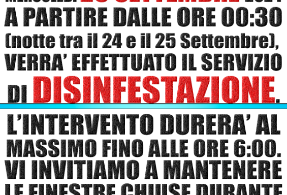 Servizio di disinfestazione