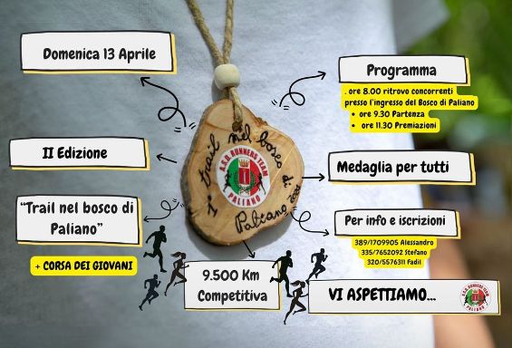 Secondo appuntamento con la gara podistica nel Bosco di Paliano