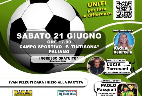 Partita di beneficenza per 'Trenta ore per la Vita'