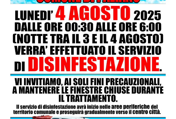 AVVISO disinfestazione