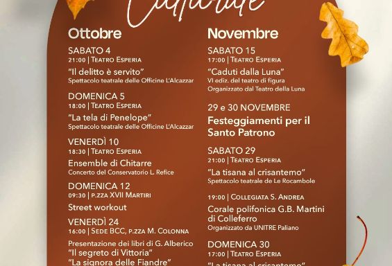 È arrivato l'Autunno Culturale