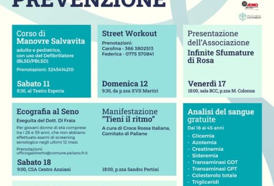 Ottobre è il mese della prevenzione