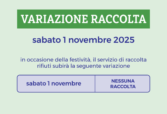 Variazione raccolta rifiuti
